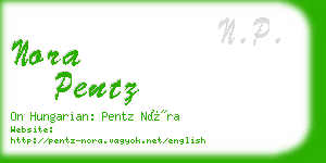 nora pentz business card